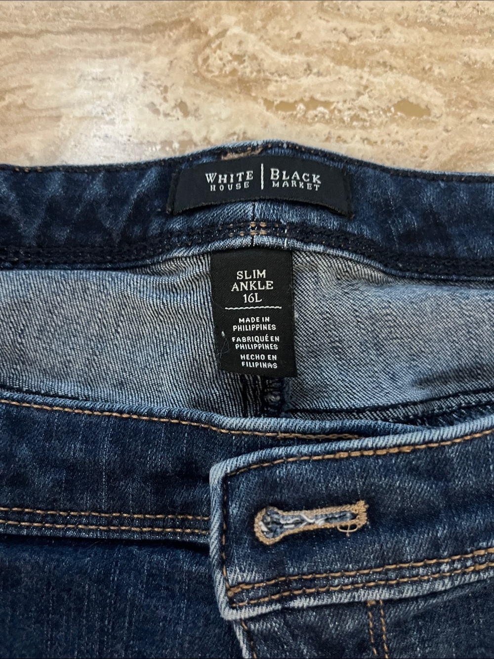 White House Black Market Dark Blue Slim Ankle Jeans